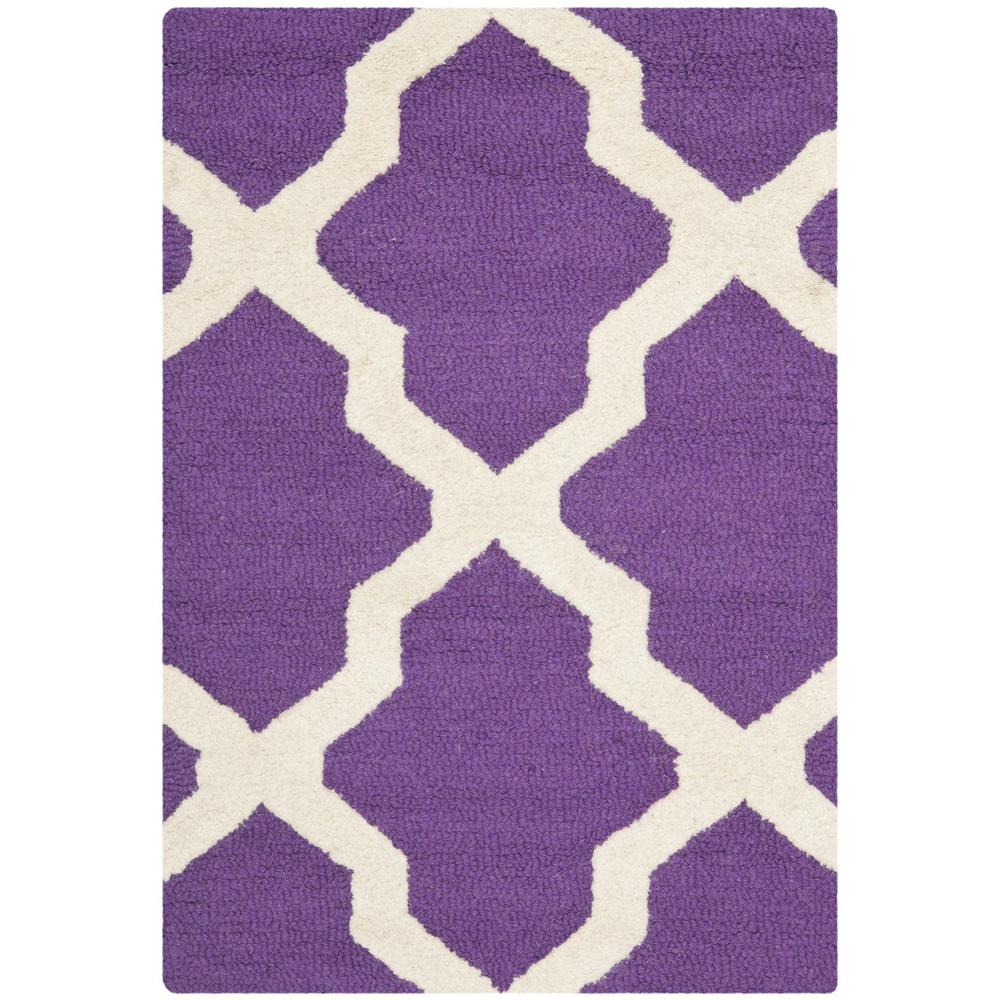 CAMBRIDGE, PURPLE / IVORY, 2' X 3', Area Rug, CAM121K-2. Picture 1