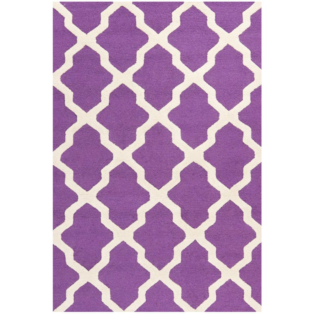CAMBRIDGE, PURPLE / IVORY, 4' X 6', Area Rug, CAM121K-4. Picture 1