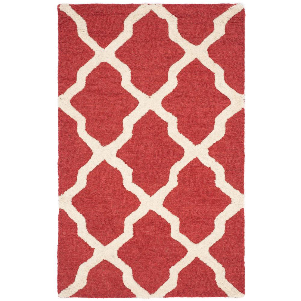 CAMBRIDGE, RUST / IVORY, 2'-6" X 4', Area Rug, CAM121L-24. Picture 1