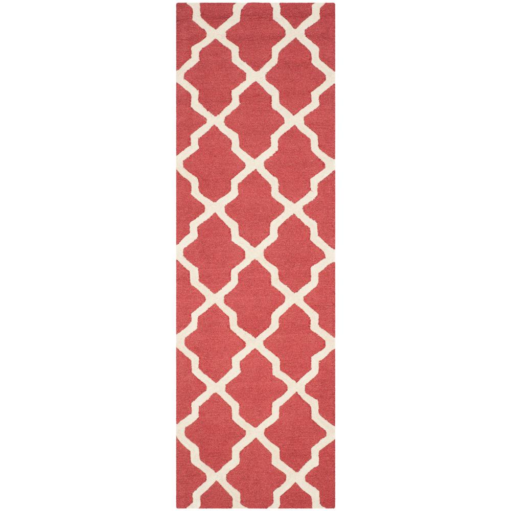 CAMBRIDGE, RUST / IVORY, 2'-6" X 8', Area Rug, CAM121L-28. Picture 1