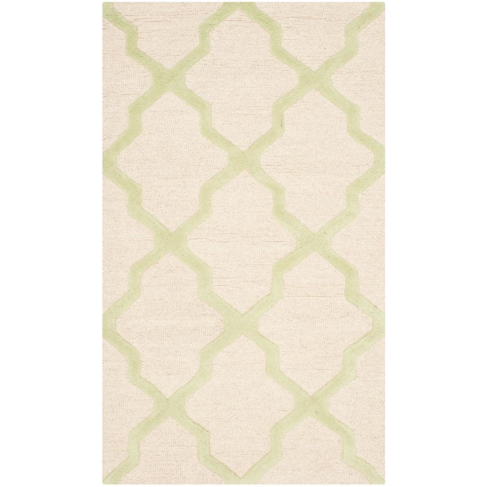CAMBRIDGE, IVORY / LIGHT GREEN, 3' X 5', Area Rug. Picture 1