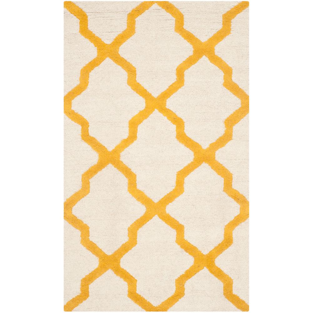 CAMBRIDGE, IVORY / GOLD, 3' X 5', Area Rug, CAM121U-3. Picture 1