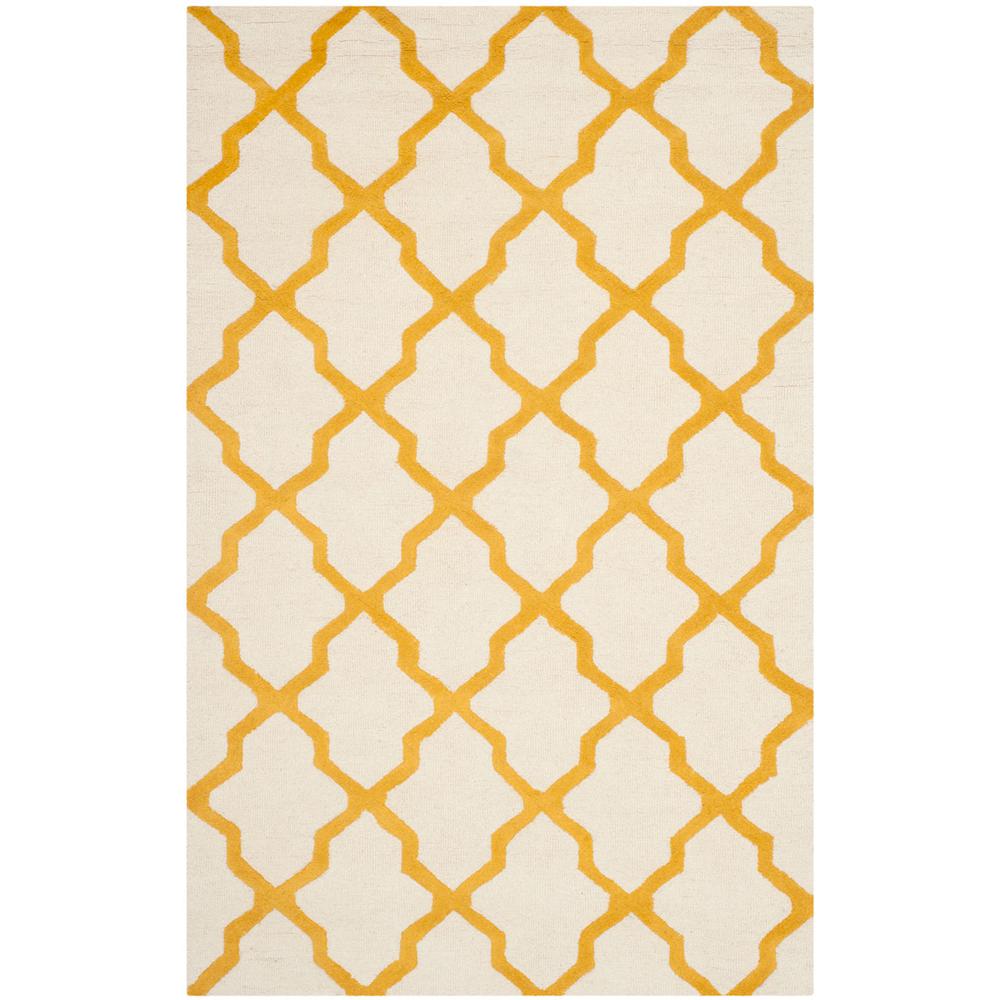 CAMBRIDGE, IVORY / GOLD, 5' X 8', Area Rug, CAM121U-5. Picture 1