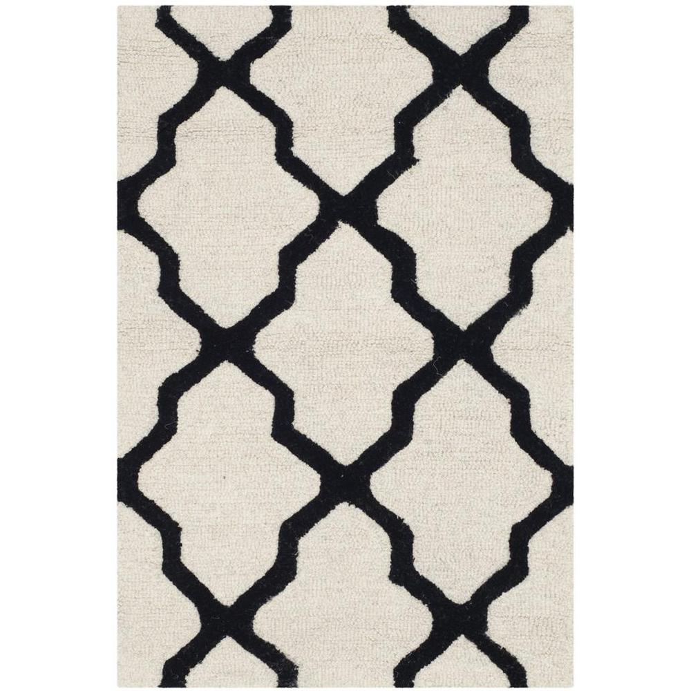 CAMBRIDGE, IVORY / BLACK, 2' X 3', Area Rug, CAM121W-2. Picture 1