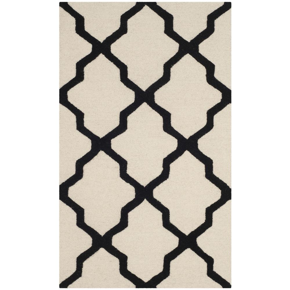 CAMBRIDGE, IVORY / BLACK, 3' X 5', Area Rug, CAM121W-3. Picture 1