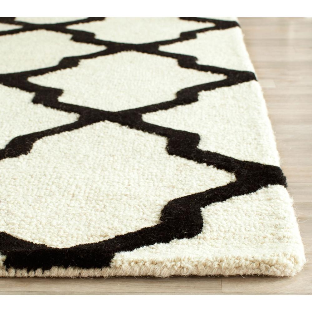 CAMBRIDGE, IVORY / BLACK, 6' X 9', Area Rug, CAM121W-6. Picture 1