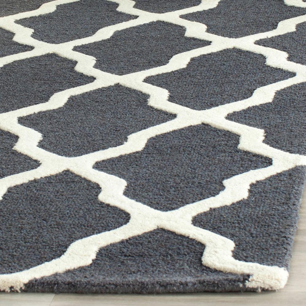CAMBRIDGE, DARK GREY / IVORY, 6' X 9', Area Rug, CAM121X-6. Picture 1