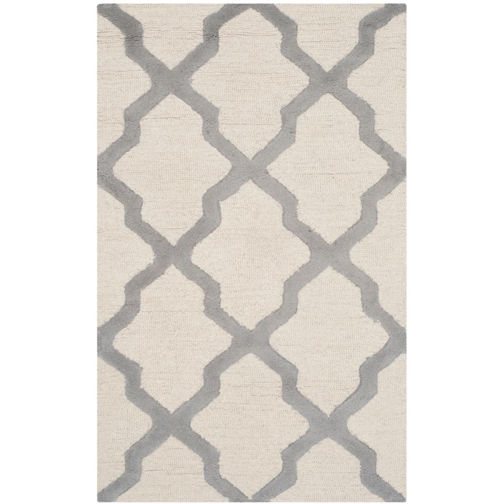 CAMBRIDGE, IVORY / SILVER, 2'-6" X 4', Area Rug, CAM121Y-24. Picture 1