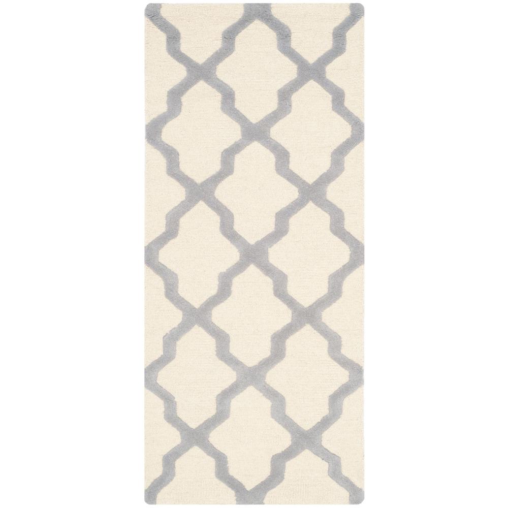 CAMBRIDGE, IVORY / SILVER, 2'-6" X 6', Area Rug, CAM121Y-26. Picture 1