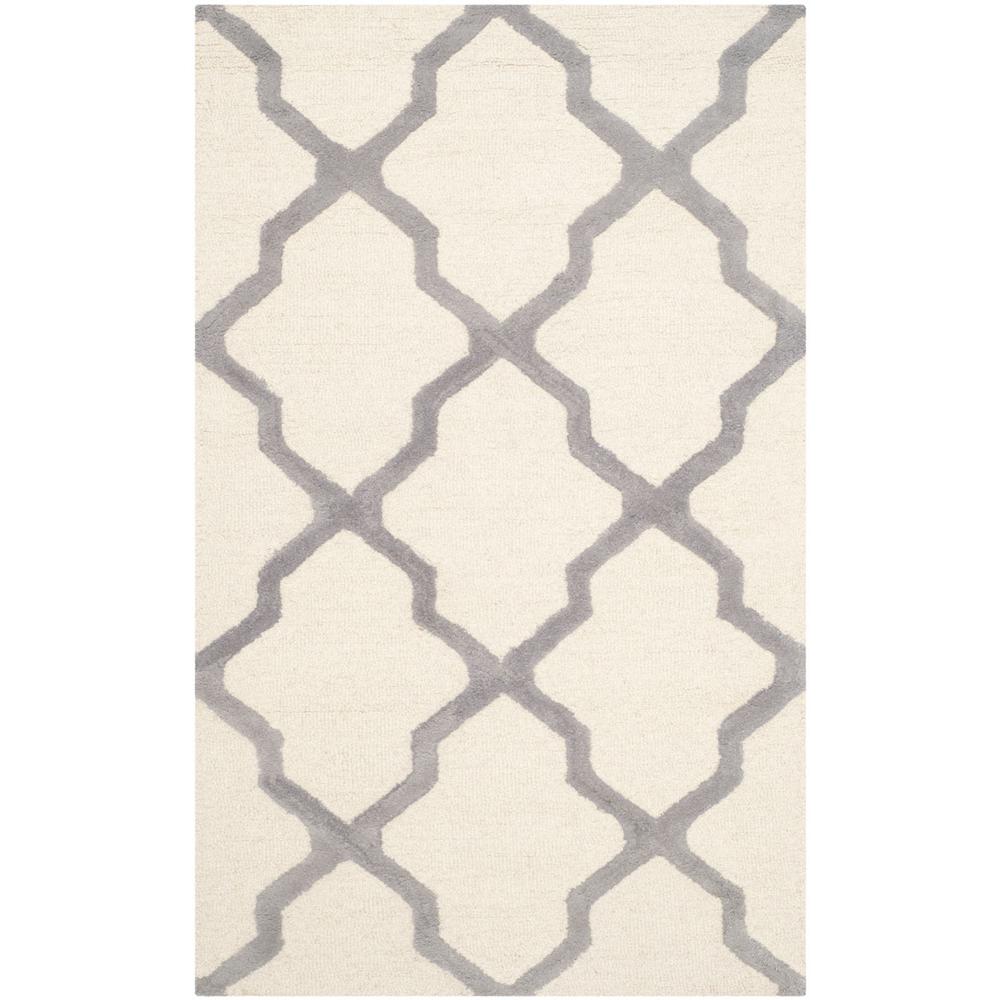 CAMBRIDGE, IVORY / SILVER, 3' X 5', Area Rug, CAM121Y-3. Picture 1