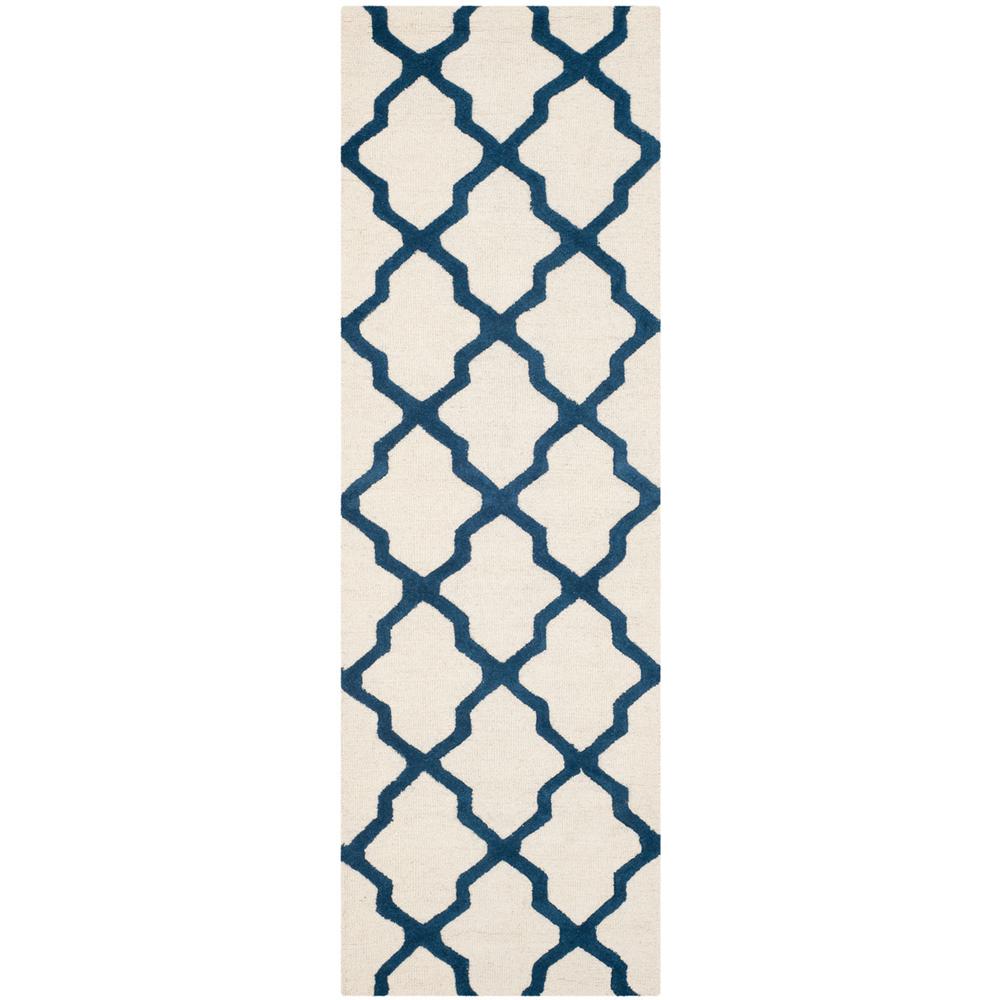 CAMBRIDGE, IVORY / NAVY, 2'-6" X 8', Area Rug, CAM121Z-28. Picture 1
