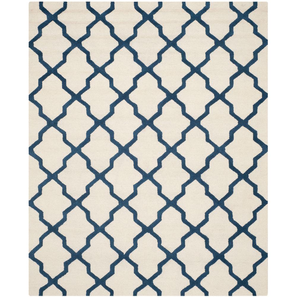 CAMBRIDGE, IVORY / NAVY, 8' X 10', Area Rug, CAM121Z-8. Picture 1