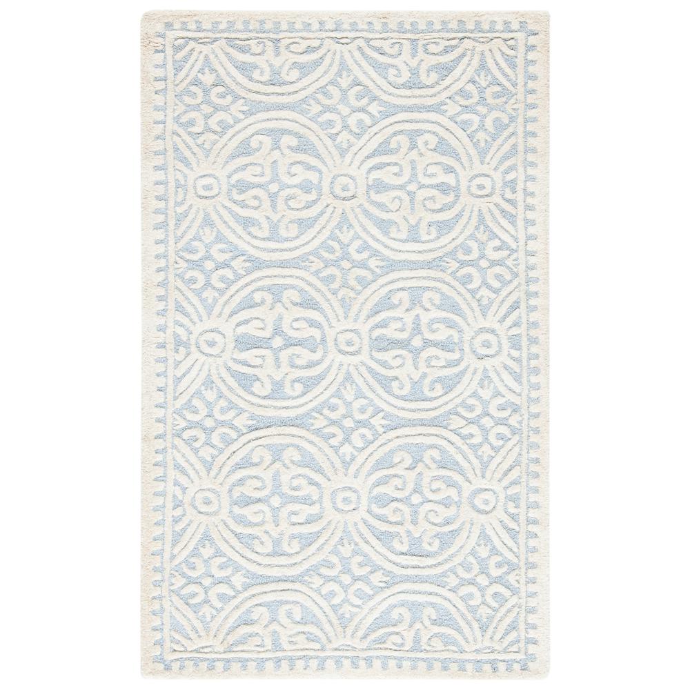 CAMBRIDGE, LIGHT BLUE / IVORY, 3' X 5', Area Rug, CAM123A-3. Picture 1