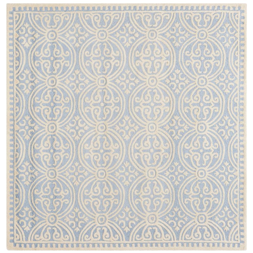 CAMBRIDGE, LIGHT BLUE / IVORY, 10' X 10' Square, Area Rug, CAM123A-10SQ. Picture 1