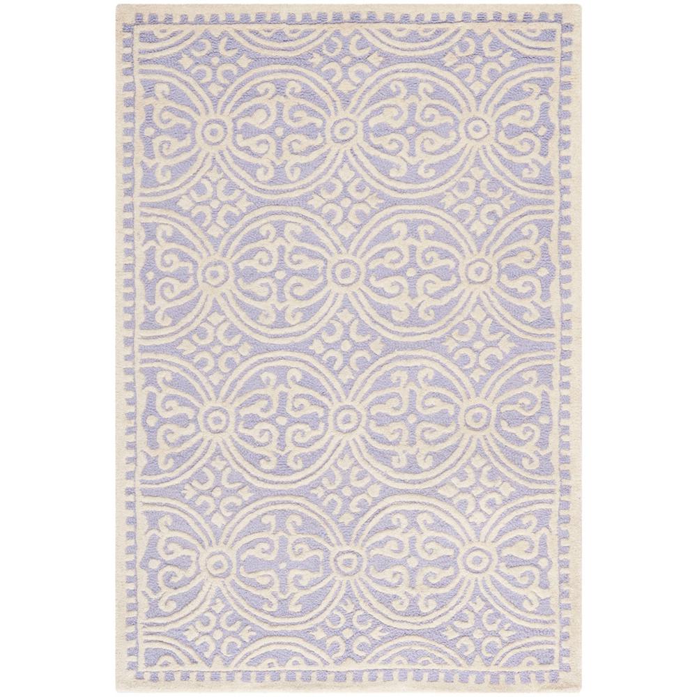 CAMBRIDGE, LAVANDER / IVORY, 4' X 6', Area Rug, CAM123C-4. Picture 1