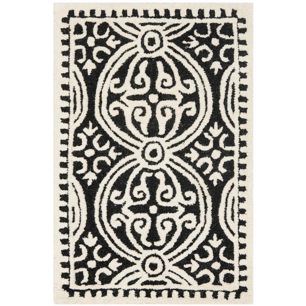 CAMBRIDGE, BLACK / IVORY, 2' X 3', Area Rug, CAM123E-2. Picture 1