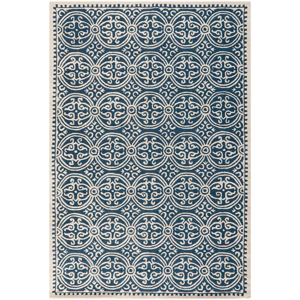 CAMBRIDGE, NAVY BLUE / IVORY, 6' X 9', Area Rug, CAM123G-6. Picture 1