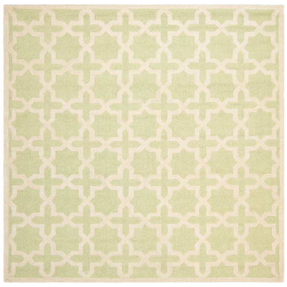 CAMBRIDGE, LIGHT GREEN / IVORY, 6' X 6' Square, Area Rug, CAM125B-6SQ. Picture 1