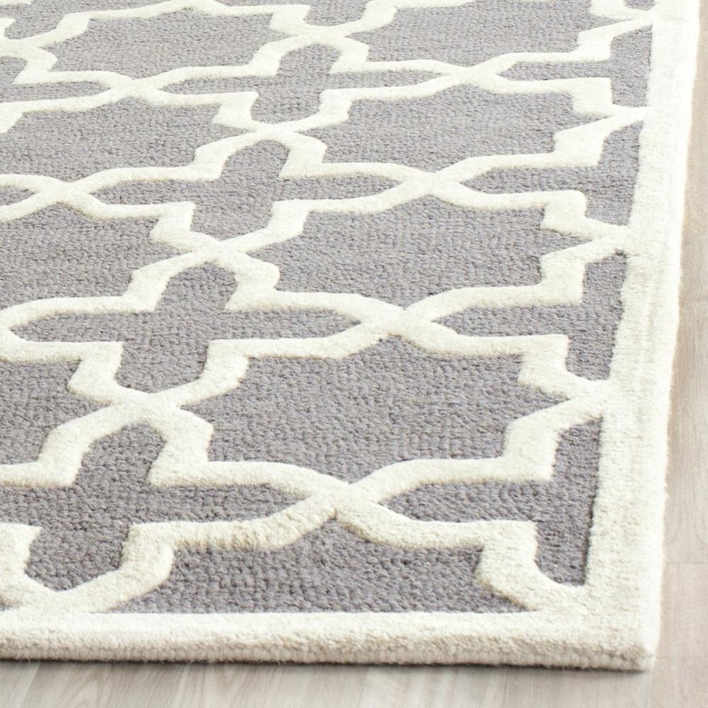 CAMBRIDGE, SILVER / IVORY, 5' X 8', Area Rug, CAM125D-5. Picture 1
