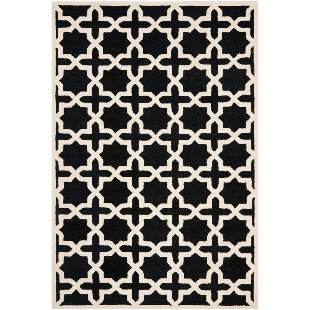 CAMBRIDGE, BLACK / IVORY, 6' X 9', Area Rug, CAM125E-6. Picture 1
