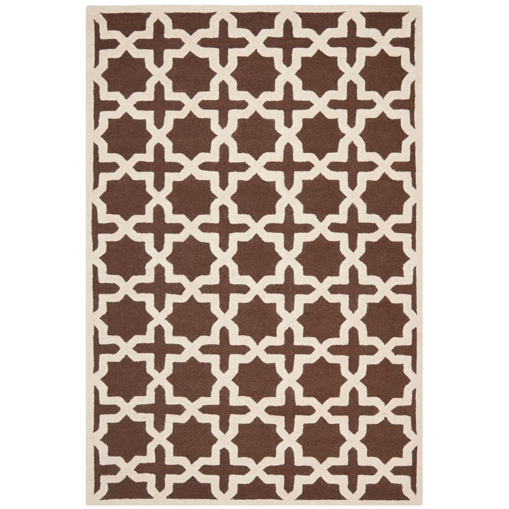 CAMBRIDGE, DARK BROWN / IVORY, 6' X 9', Area Rug, CAM125H-6. Picture 1