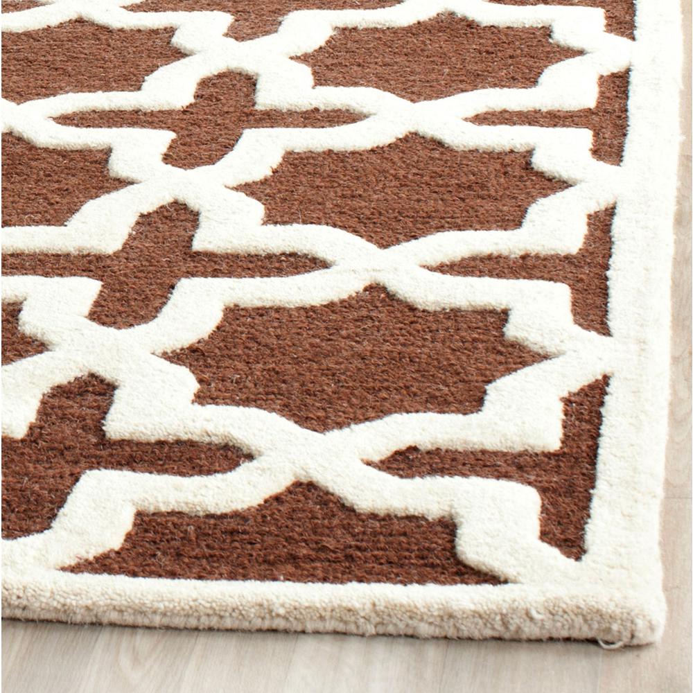 CAMBRIDGE, DARK BROWN / IVORY, 5' X 8', Area Rug, CAM125H-5. Picture 1