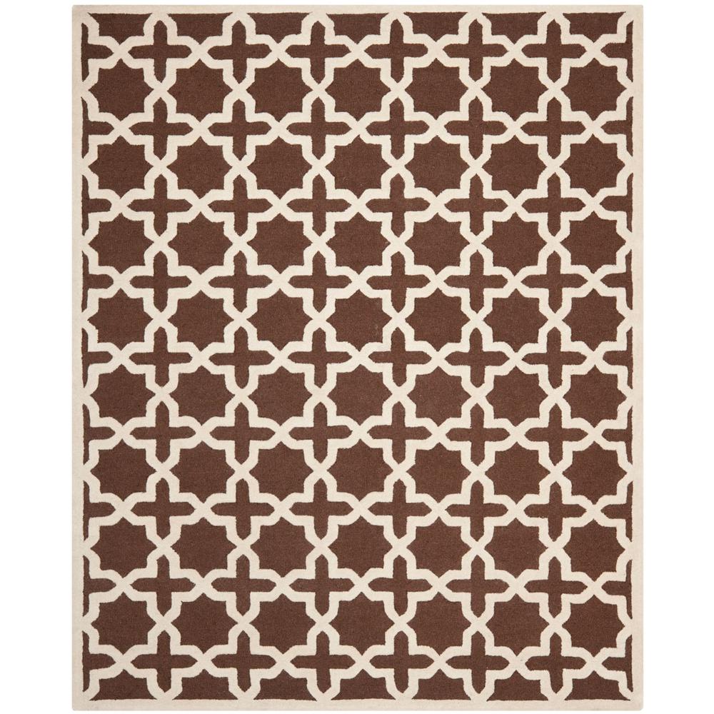 CAMBRIDGE, DARK BROWN / IVORY, 8' X 10', Area Rug, CAM125H-8. Picture 1