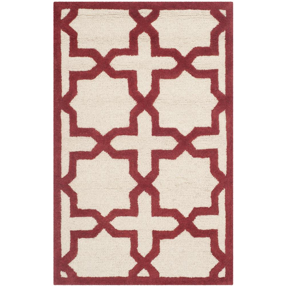 CAMBRIDGE, IVORY / RUST, 2'-6" X 4', Area Rug, CAM125I-24. Picture 1