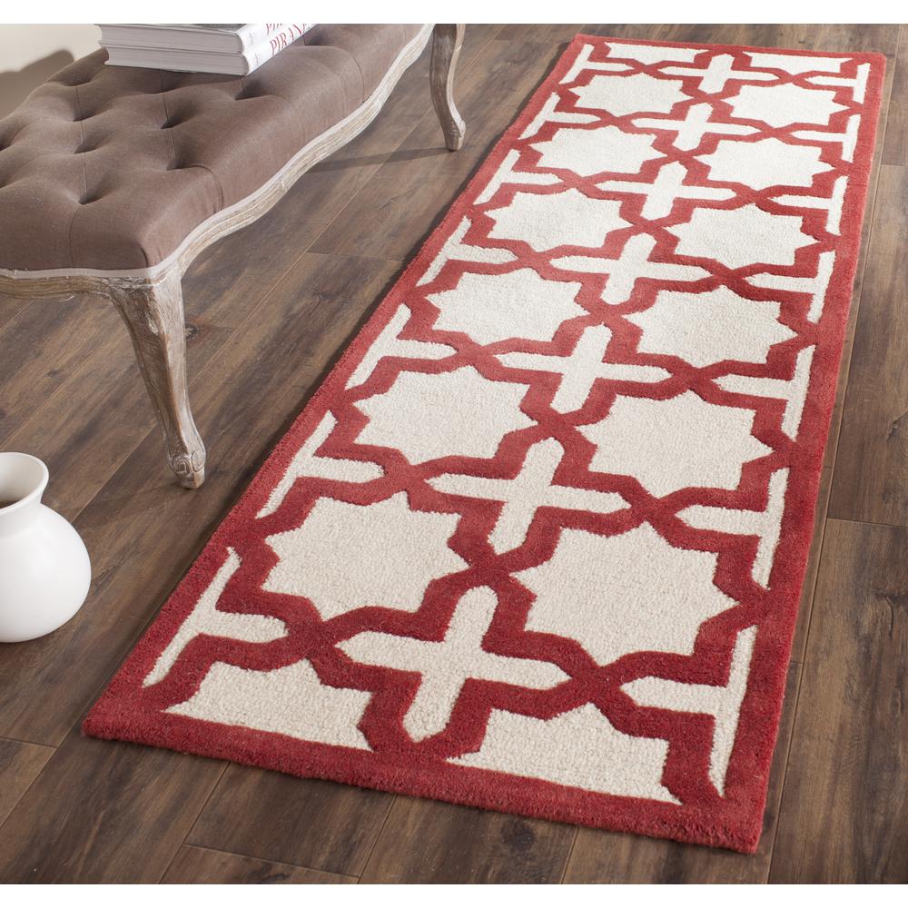 CAMBRIDGE, IVORY / RUST, 2'-6" X 8', Area Rug, CAM125I-28. Picture 3