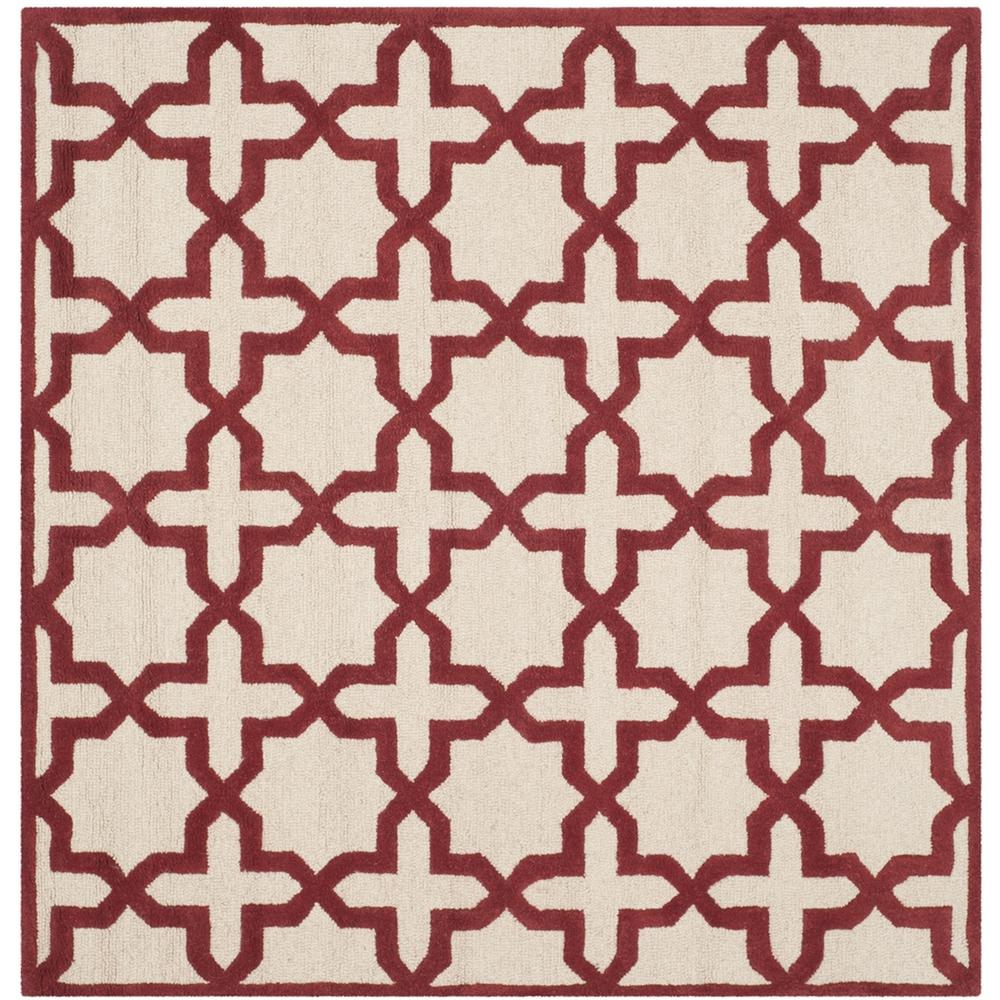 CAMBRIDGE, IVORY / RUST, 6' X 6' Square, Area Rug, CAM125I-6SQ. Picture 1