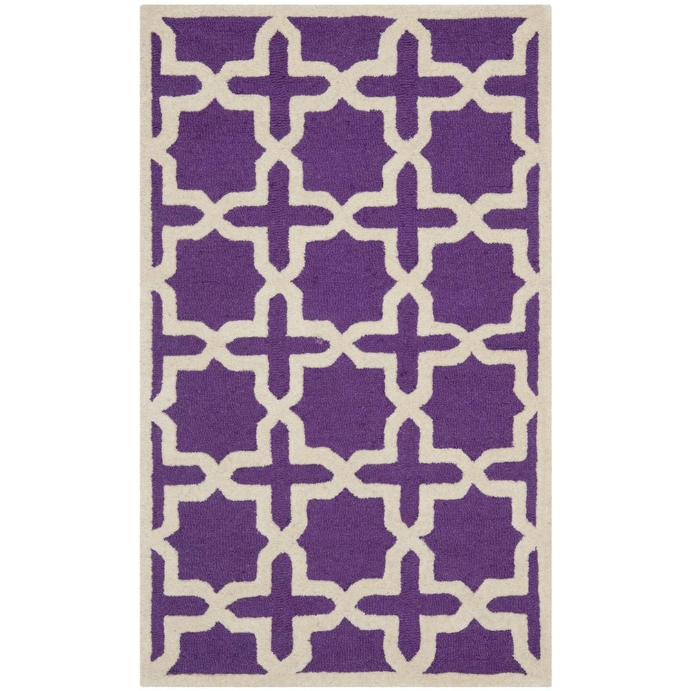 CAMBRIDGE, PURPLE / IVORY, 3' X 5', Area Rug, CAM125K-3. Picture 1