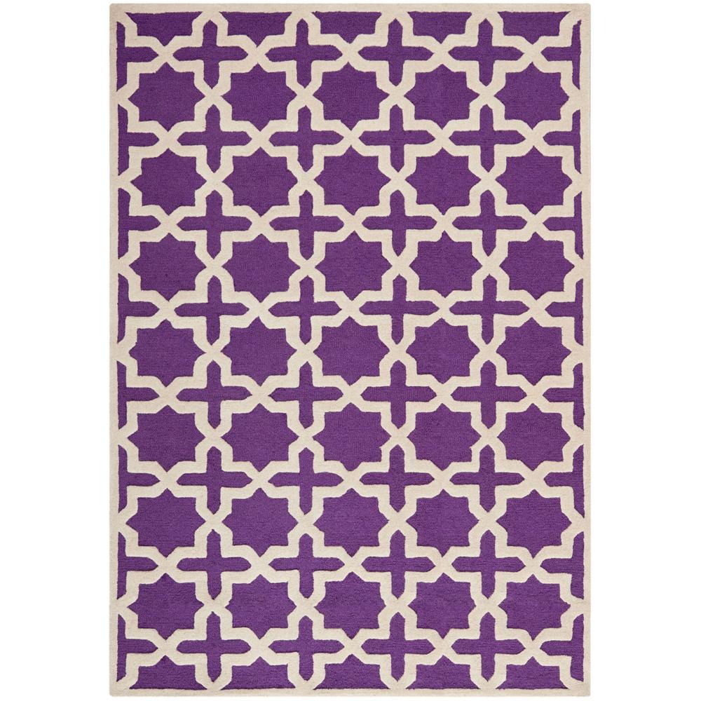 CAMBRIDGE, PURPLE / IVORY, 6' X 9', Area Rug, CAM125K-6. Picture 1