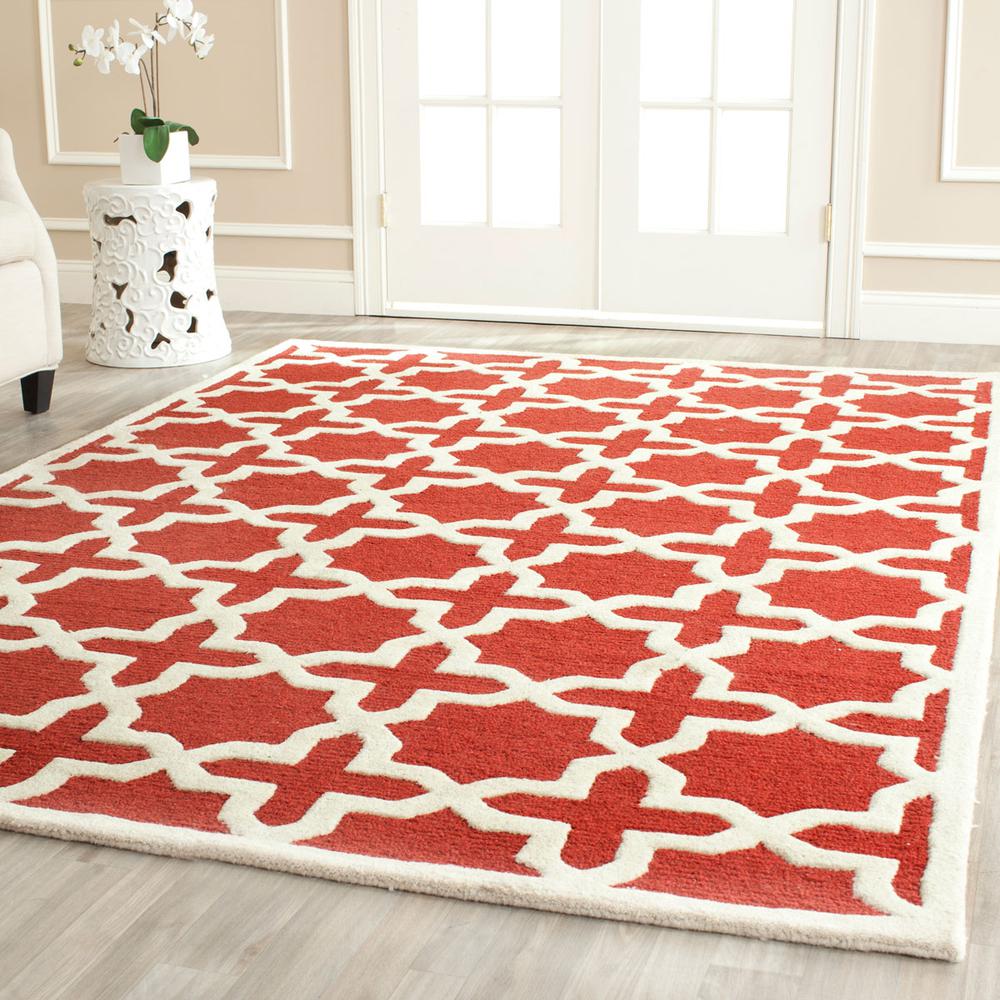 CAMBRIDGE, RUST / IVORY, 5' X 8', Area Rug, CAM125L-5. Picture 1
