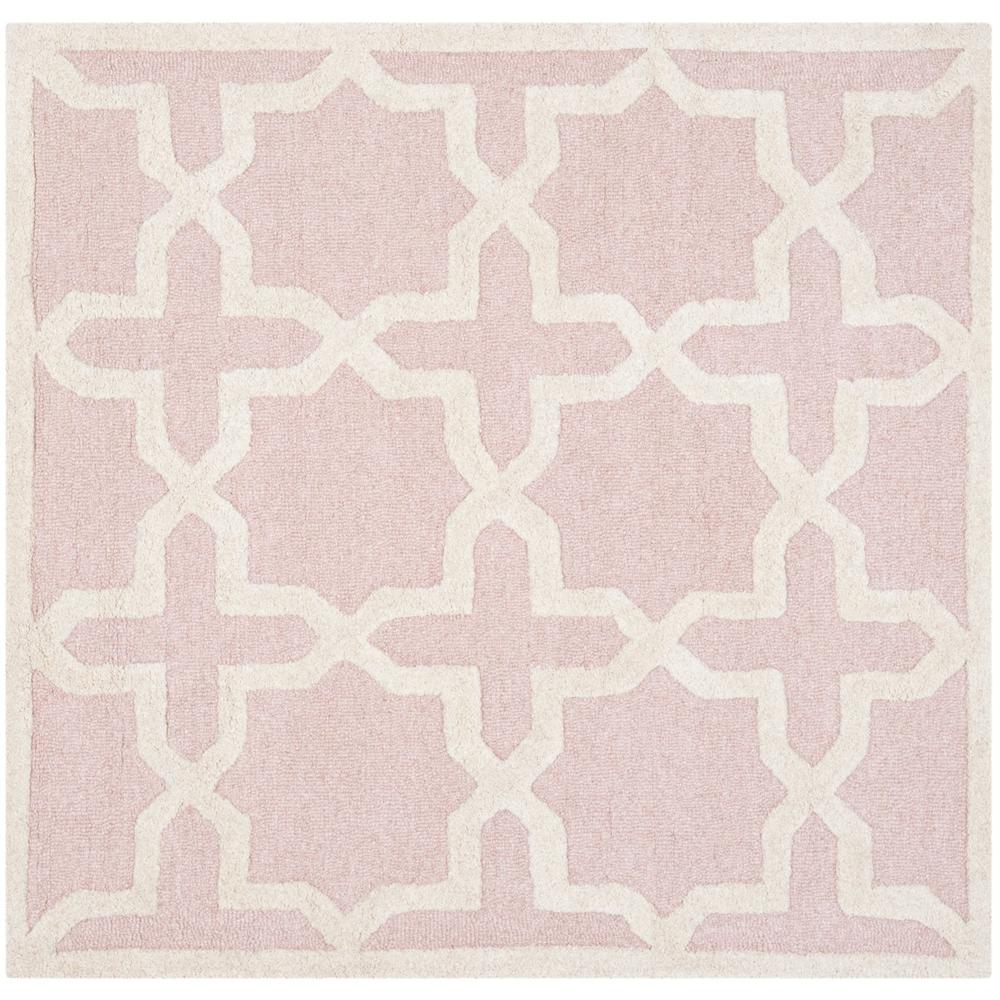 CAMBRIDGE, LIGHT PINK / IVORY, 4' X 4' Square, Area Rug, CAM125M-4SQ. Picture 1