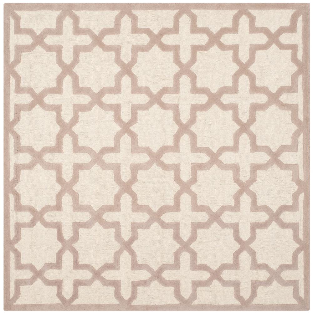 CAMBRIDGE, IVORY / BEIGE, 6' X 6' Square, Area Rug, CAM125P-6SQ. Picture 1