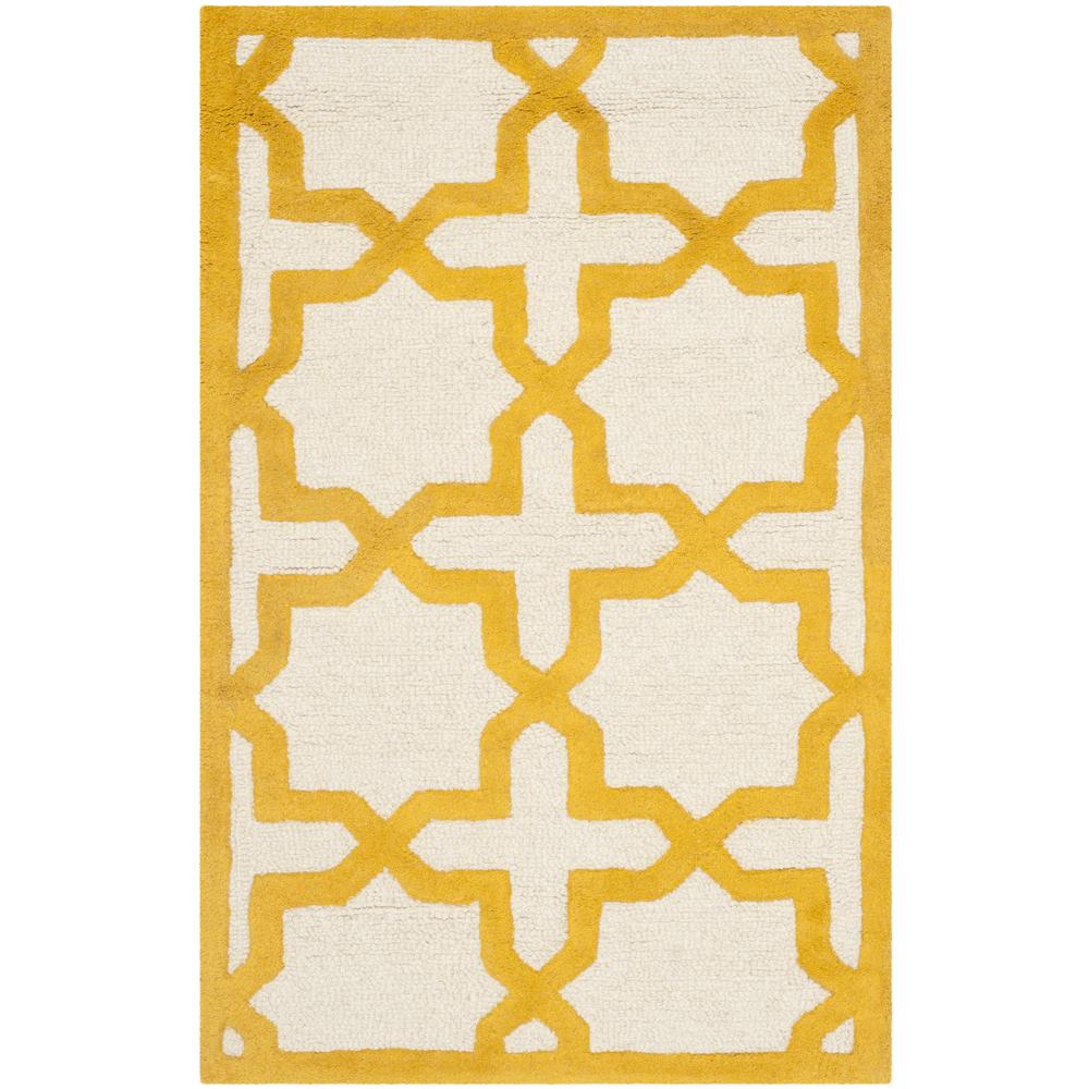 CAMBRIDGE, IVORY / GOLD, 2' X 3', Area Rug, CAM125U-2. Picture 1