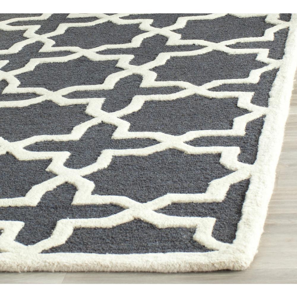 CAMBRIDGE, DARK GREY / IVORY, 4' X 6', Area Rug, CAM125X-4. Picture 2