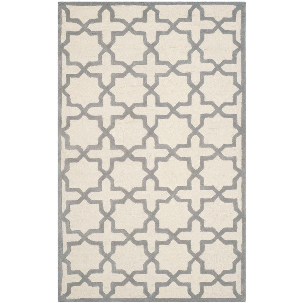 CAMBRIDGE, IVORY / SILVER, 5' X 8', Area Rug, CAM125Y-5. Picture 1
