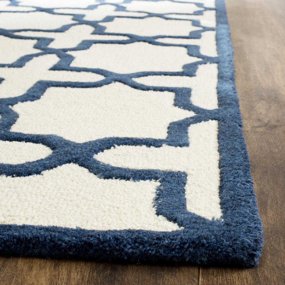 CAMBRIDGE, IVORY / NAVY, 2'-6" X 8', Area Rug, CAM125Z-28. Picture 2