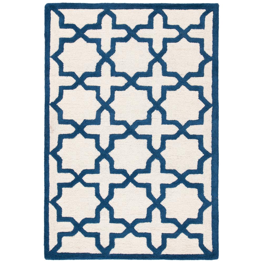 CAMBRIDGE, IVORY / NAVY, 4' X 6', Area Rug, CAM125Z-4. Picture 1
