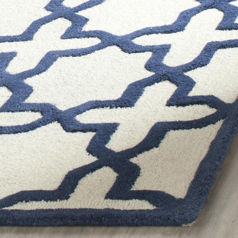 CAMBRIDGE, IVORY / NAVY, 5' X 8', Area Rug, CAM125Z-5. Picture 2