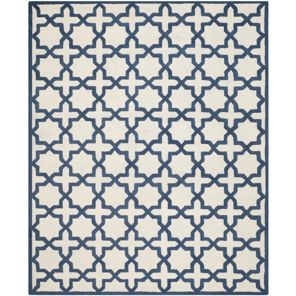 CAMBRIDGE, IVORY / NAVY, 8' X 10', Area Rug, CAM125Z-8. Picture 1