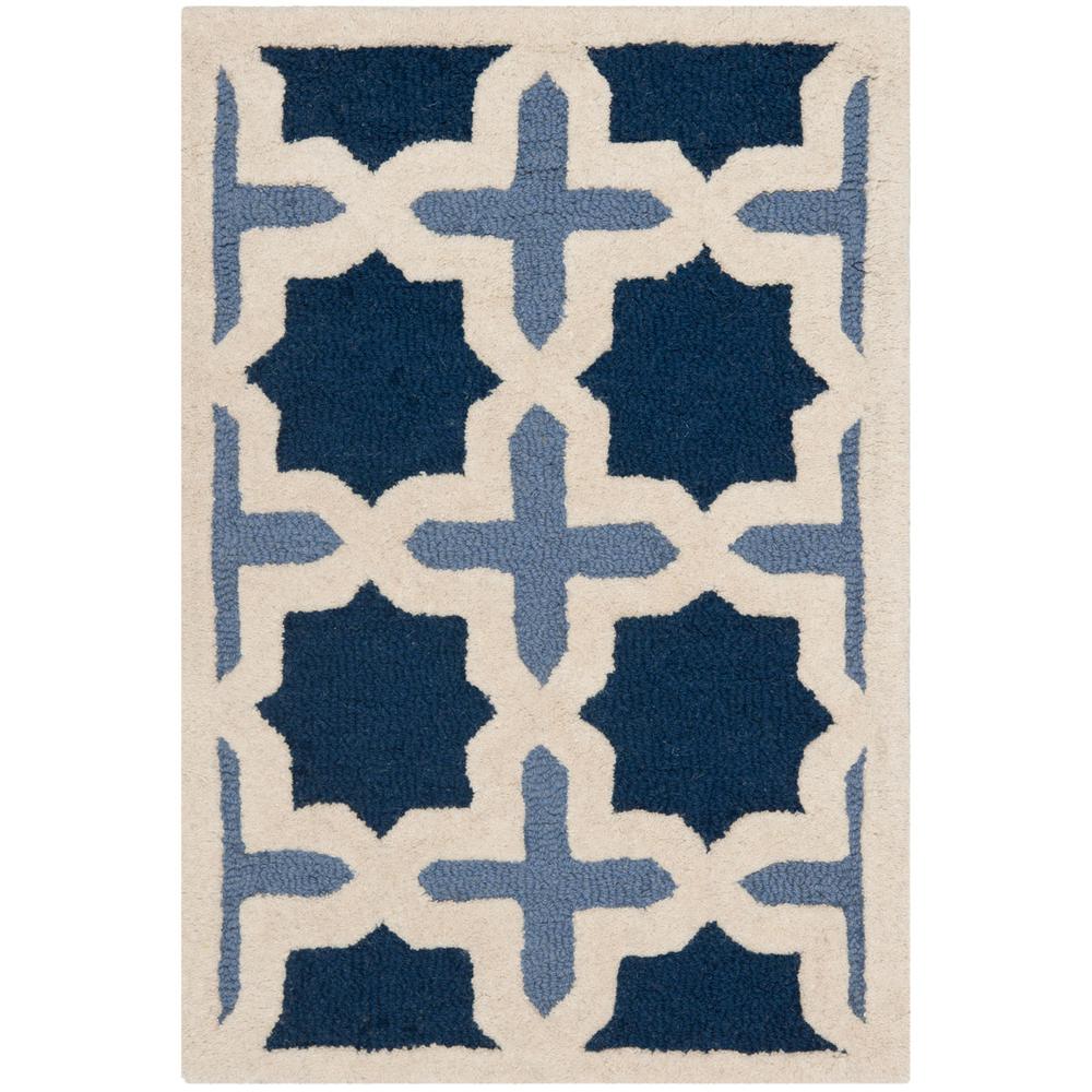 CAMBRIDGE, BLUE / IVORY, 2' X 3', Area Rug, CAM127A-2. Picture 1