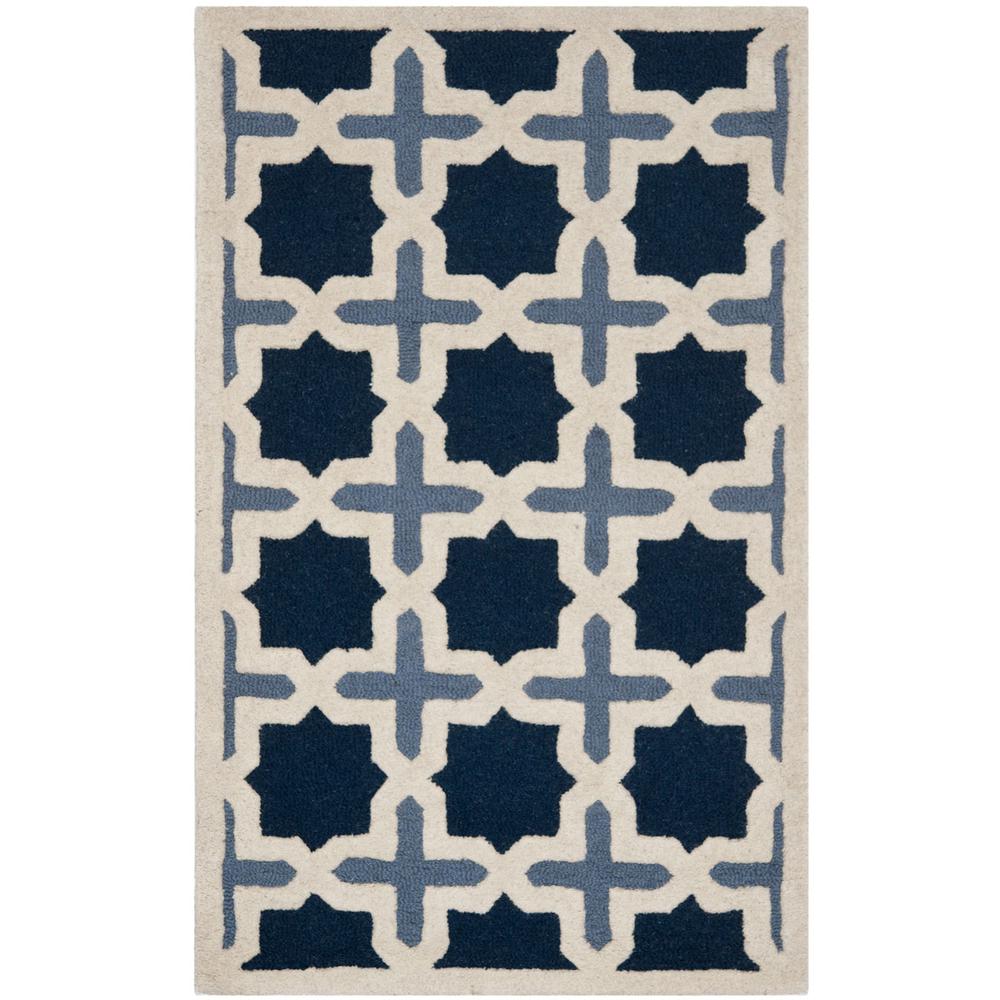 CAMBRIDGE, BLUE / IVORY, 3' X 5', Area Rug, CAM127A-3. Picture 1