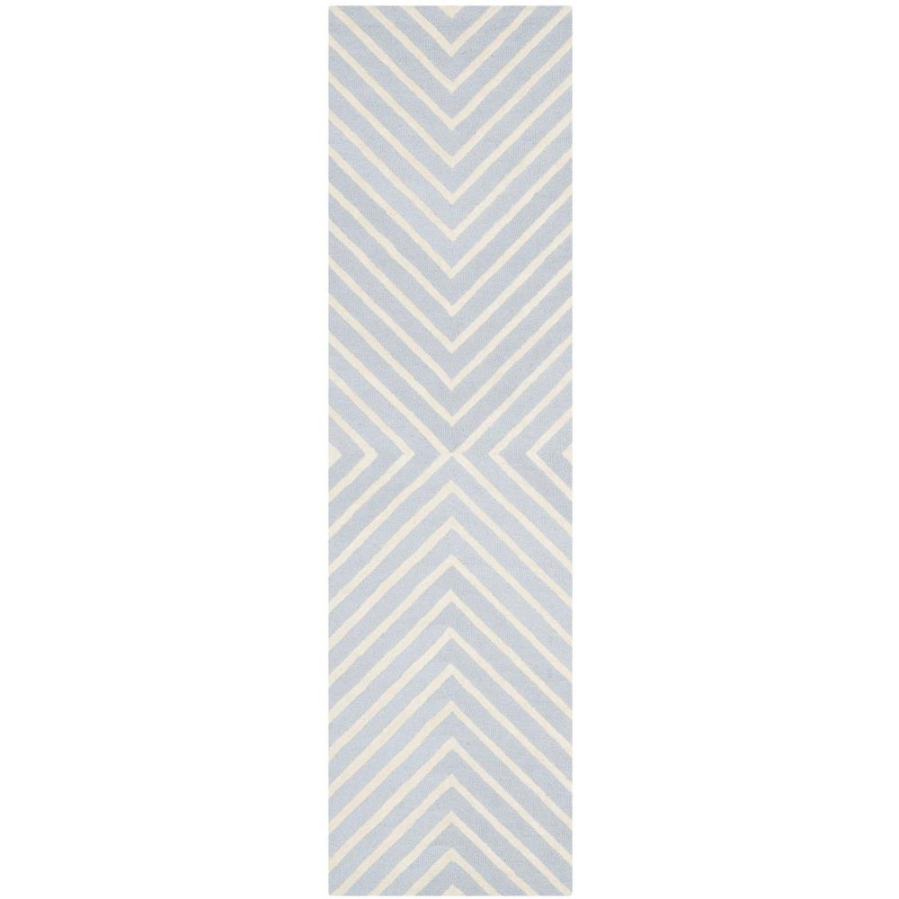CAMBRIDGE, LIGHT BLUE / IVORY, 2'-6" X 8', Area Rug, CAM129A-28. Picture 1