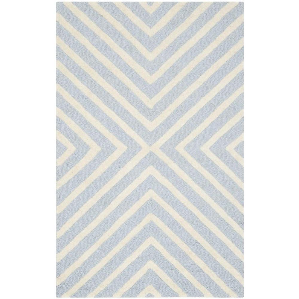 CAMBRIDGE, LIGHT BLUE / IVORY, 3' X 5', Area Rug, CAM129A-3. Picture 1