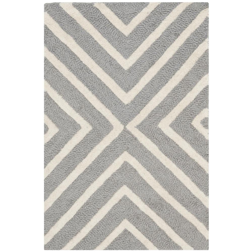 CAMBRIDGE, SILVER / IVORY, 2' X 3', Area Rug, CAM129D-2. Picture 1