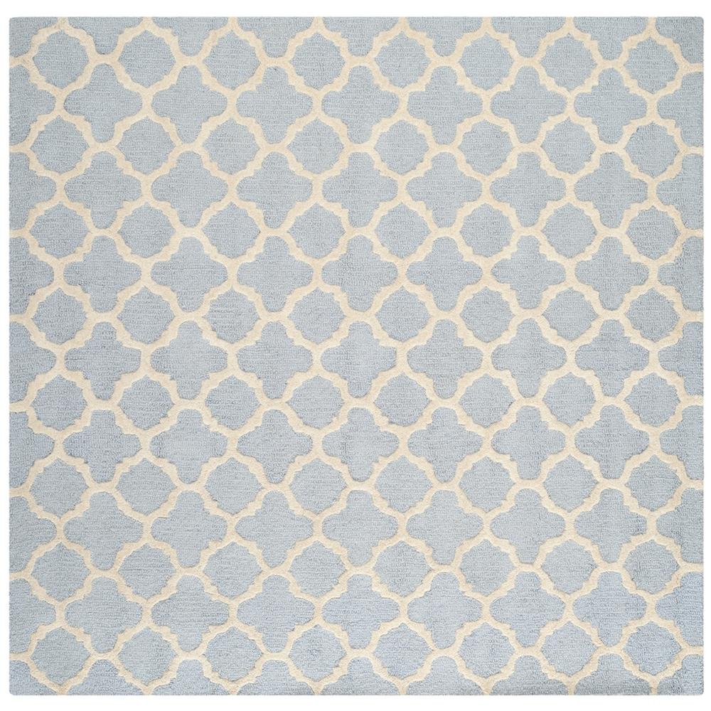 CAMBRIDGE, LIGHT BLUE / IVORY, 4' X 4' Square, Area Rug, CAM130A-4SQ. Picture 1