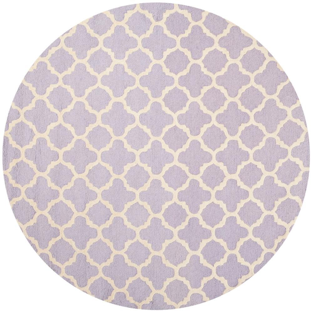 CAMBRIDGE, LAVANDER / IVORY, 6' X 6' Round, Area Rug, CAM130C-6R. Picture 1