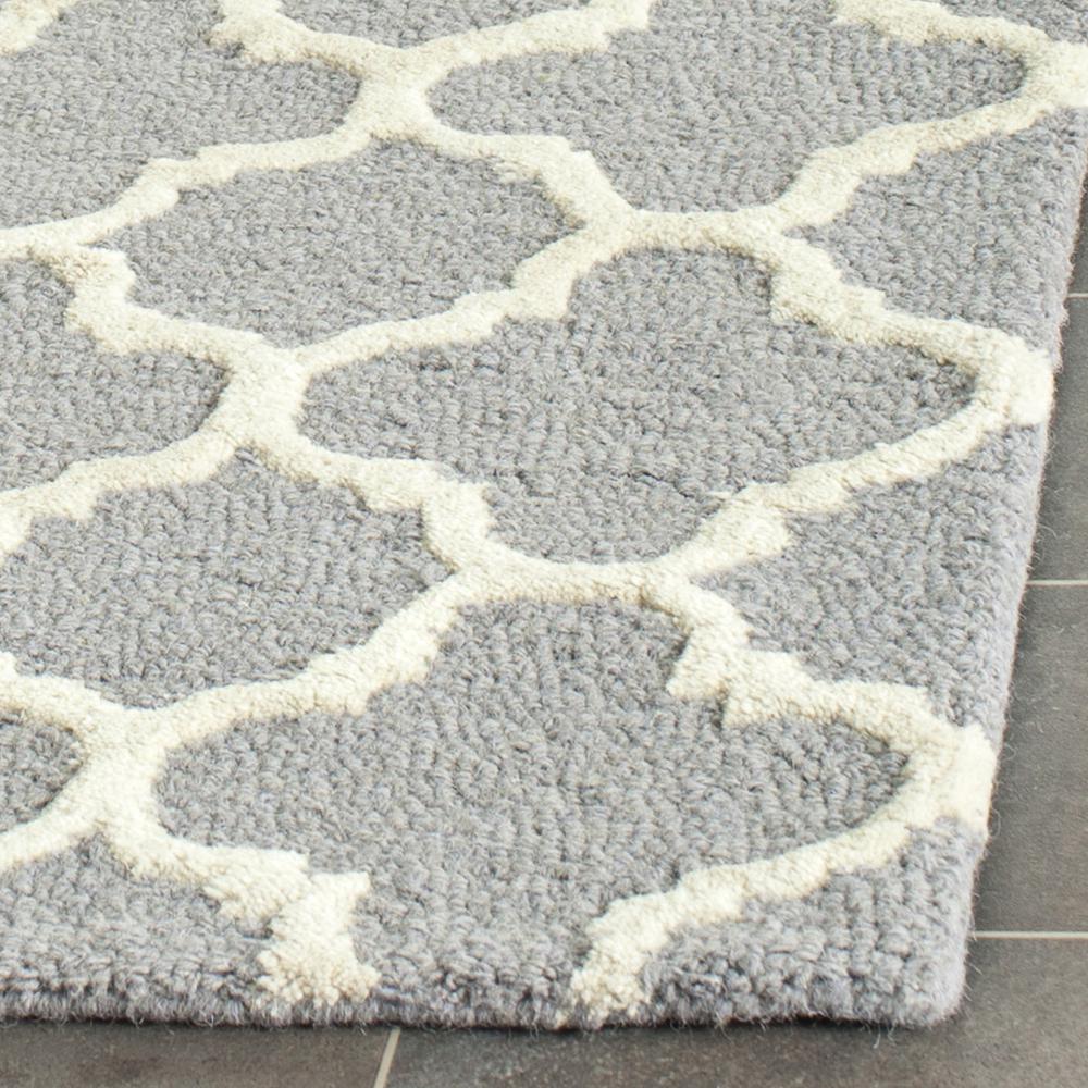 CAMBRIDGE, SILVER / IVORY, 2'-6" X 10', Area Rug, CAM130D-210. Picture 1